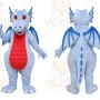 Light Blue Dragon Mascot Costume for Children's Events