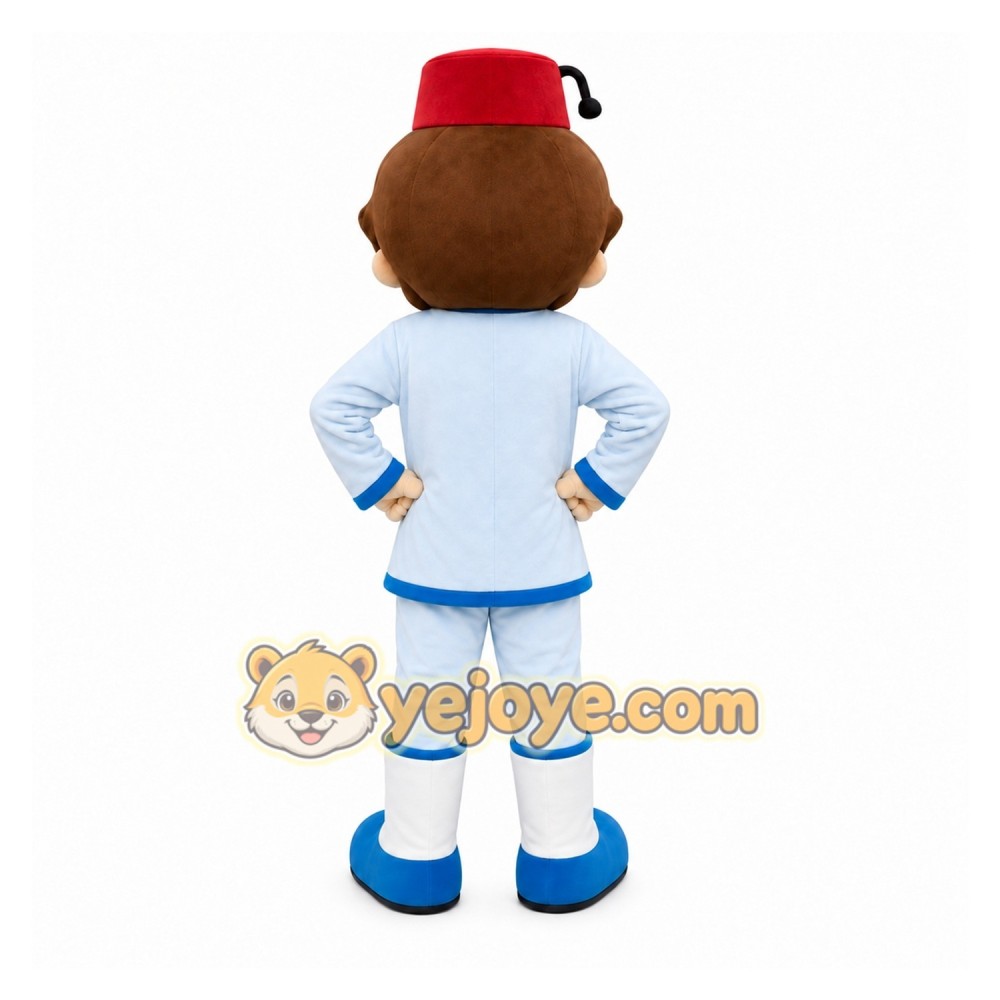 Light Blue Boy Mascot Costume for Children's Events Light Blue Boy Mascot Costume for Children's Events
