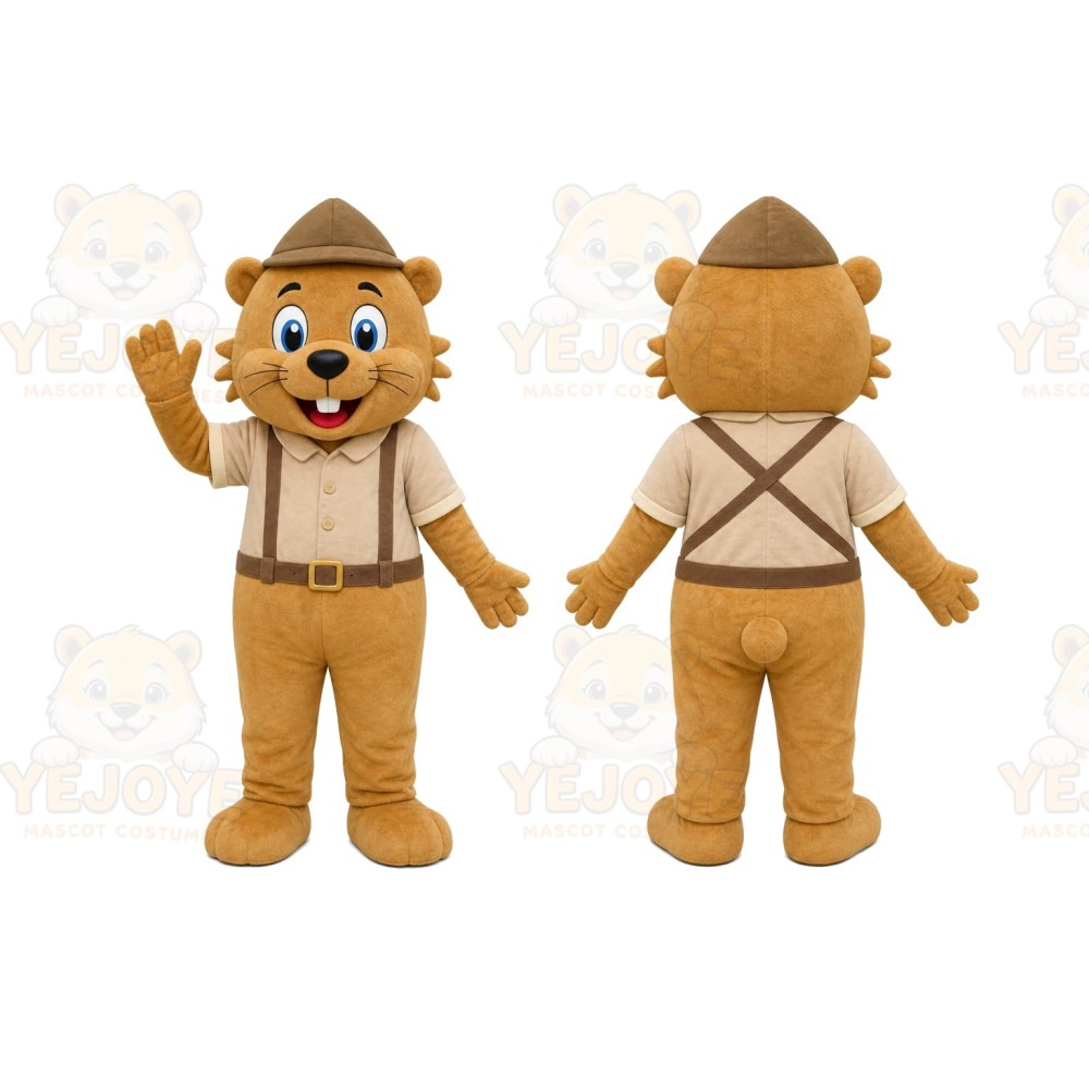Brown Beaver Mascot Costume for Events and Promotions