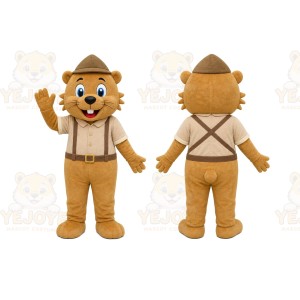 Brown Beaver Mascot Costume for Events and Promotions