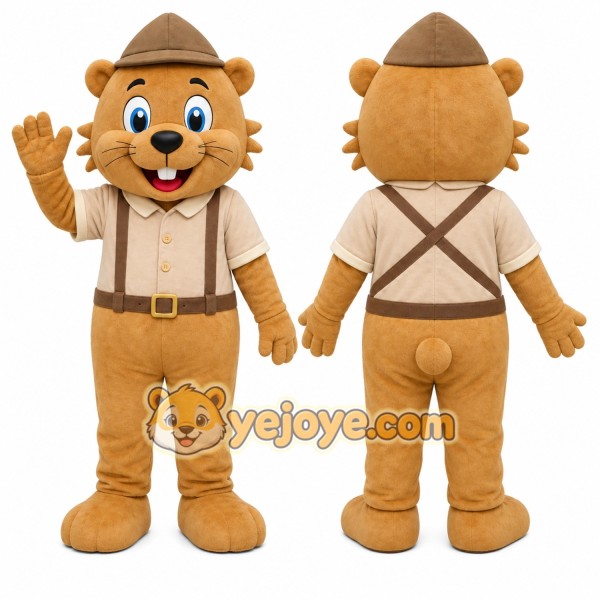 Brown Beaver Mascot Costume for Events and Promotions