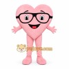 Pink Heart Mascot Costume for Holiday Events