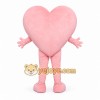 Pink Heart Mascot Costume for Holiday Events