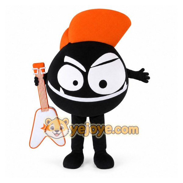 Black Musical Note Mascot Costume for Events and Promotions