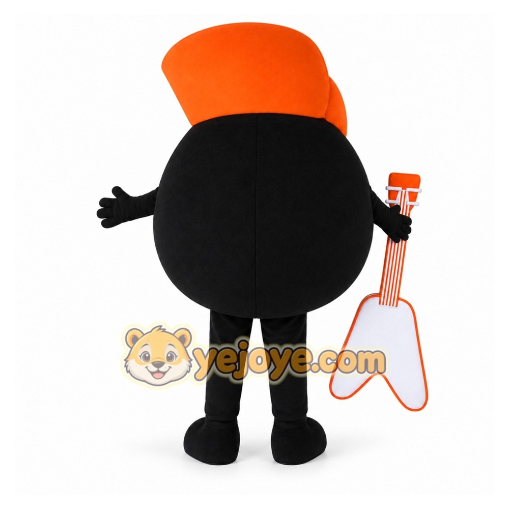 Black Musical Note Mascot Costume for Events and Promotions Black Musical Note Mascot Costume for Events and Promotions