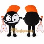 Black Musical Note Mascot Costume for Events and Promotions
