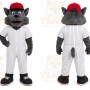 Gray Cat Mascot Costume for Sports Events