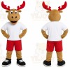 Brown Moose Mascot Costume for Holiday Events