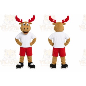 Brown Moose Mascot Costume for Holiday Events