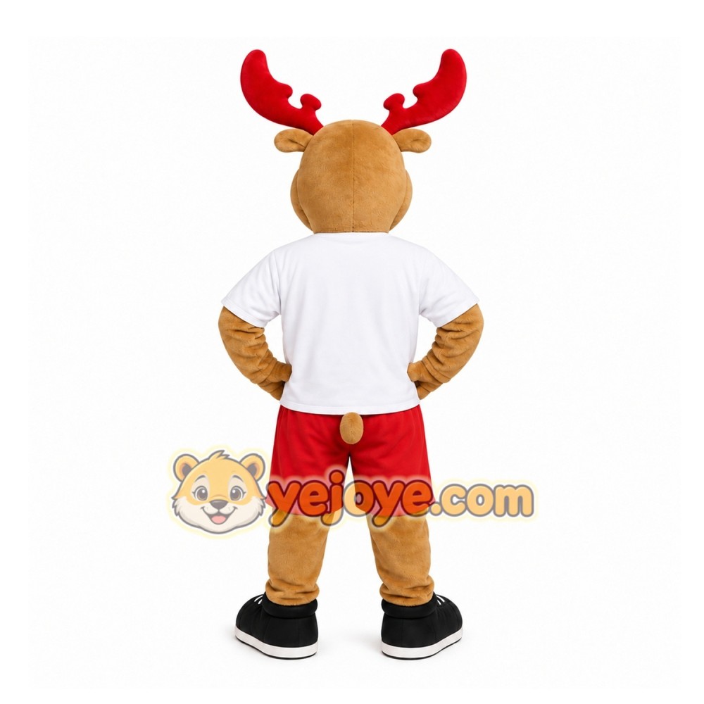 Brown Moose Mascot Costume for Holiday Events Brown Moose Mascot Costume for Holiday Events