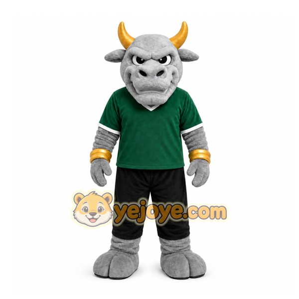Gray Bull Mascot Costume for Sports Events Gray Bull Mascot Costume for Sports Events
