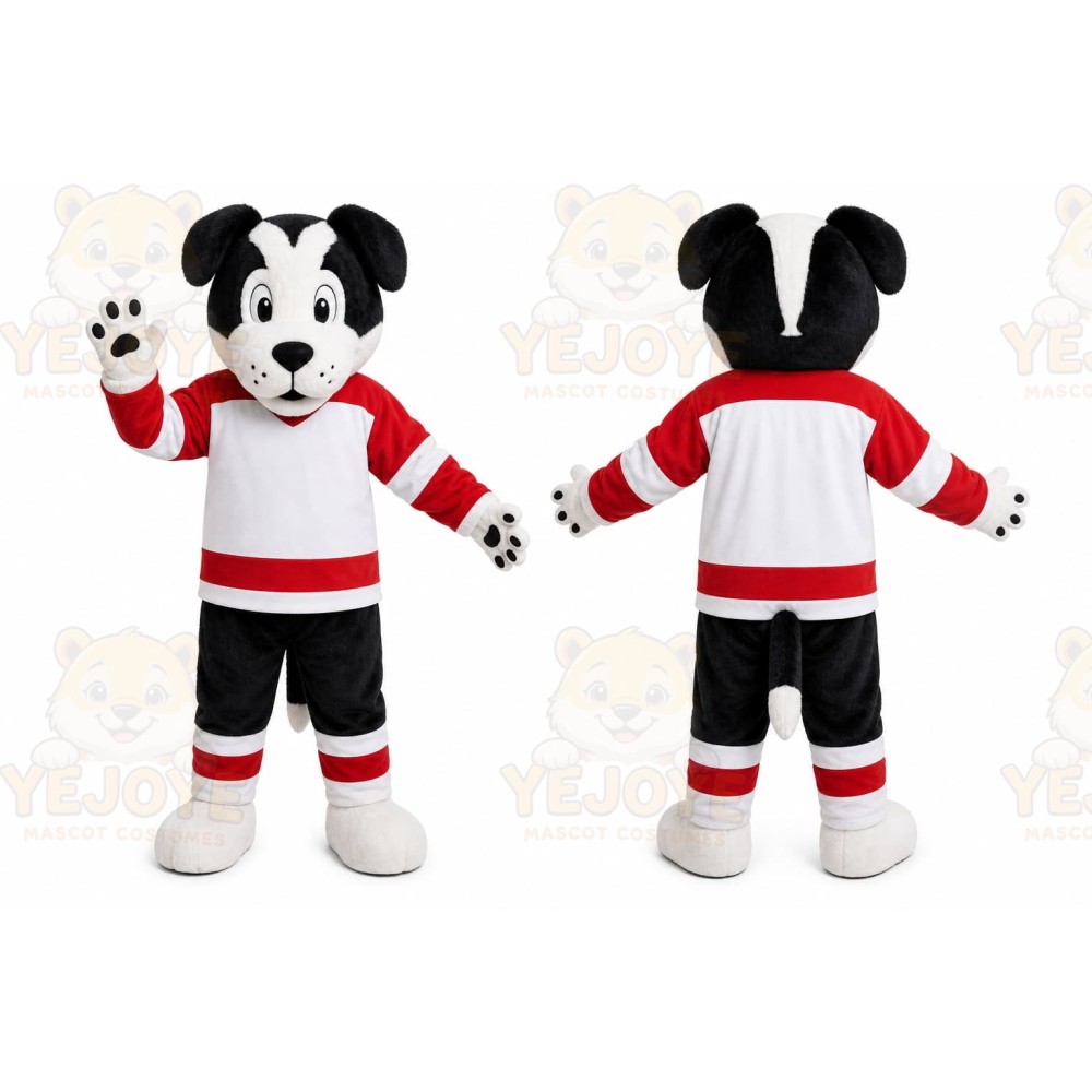 Black Dog Mascot Costume for Sports Events
