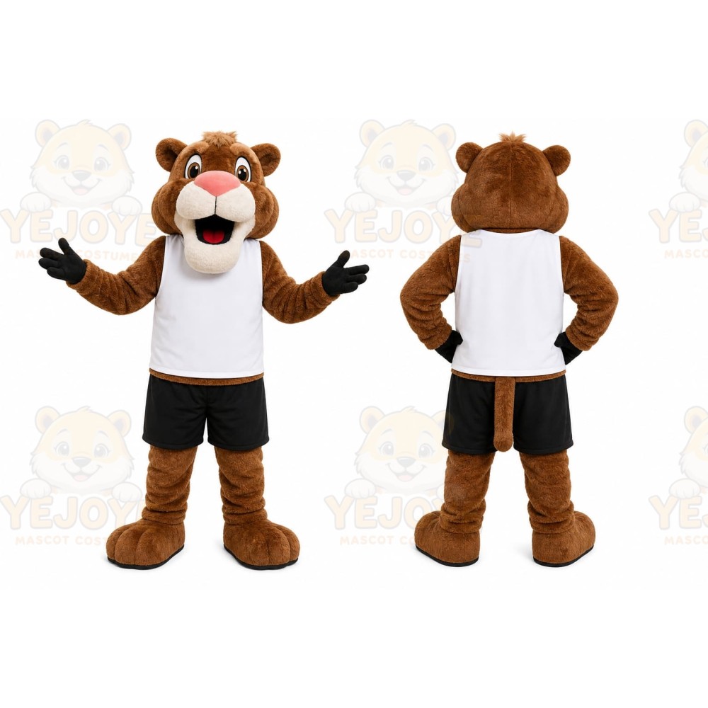 Brown Beaver Mascot Costume for Sports Events