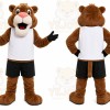 Brown Beaver Mascot Costume for Sports Events