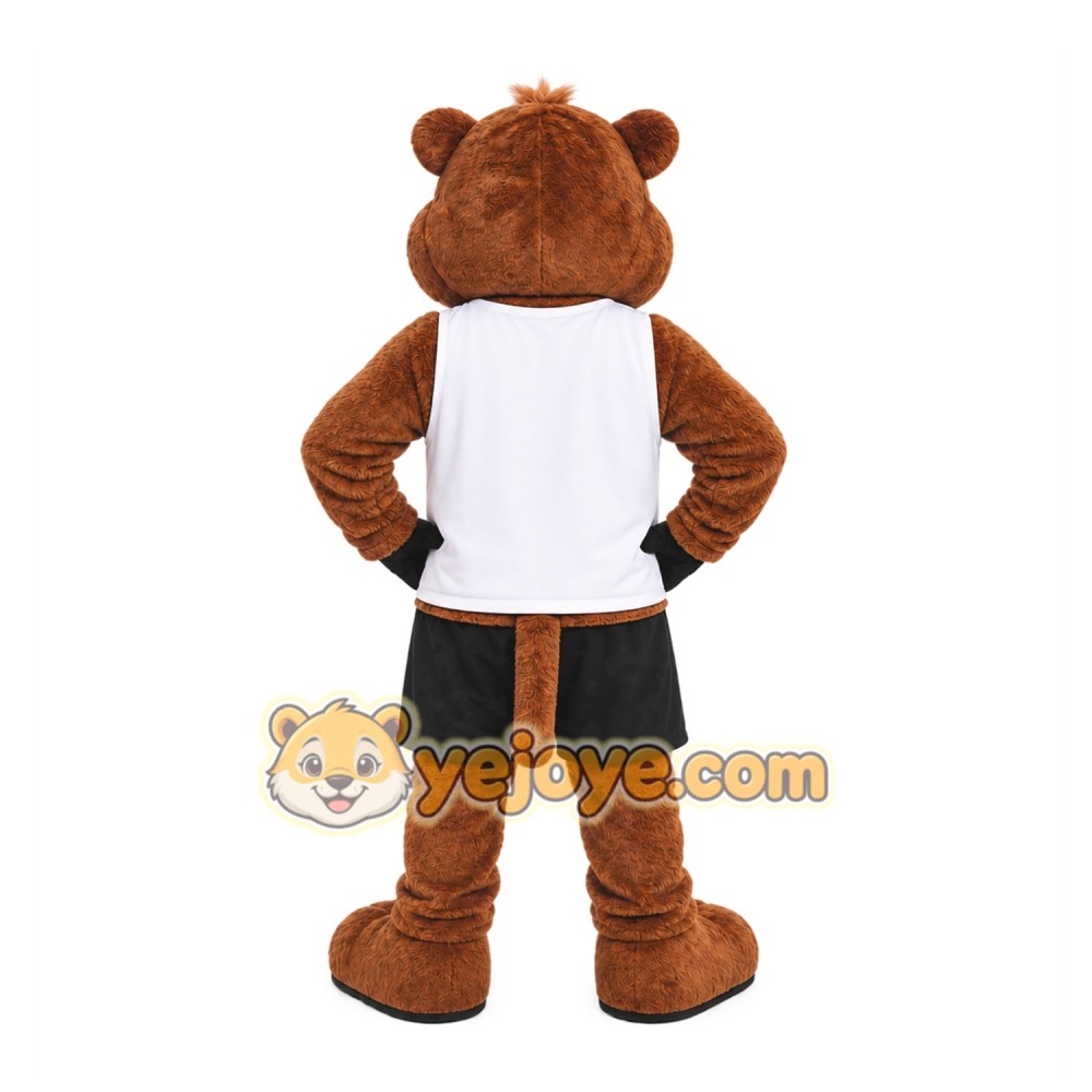 Brown Lion Mascot Costume for Sports Events