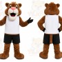 Brown Beaver Mascot Costume for Sports Events