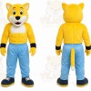 Yellow Fox Mascot Costume for Sports Events