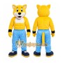 Yellow Fox Mascot Costume for Sports Events