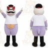 Purple Cat With Baseball Bat Mascot Costume for Sports Events