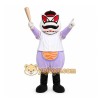 Purple Cat With Baseball Bat Mascot Costume for Sports Events Purple Cat With Baseball Bat Mascot Costume for Sports Events