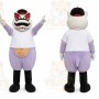 Purple Cat With Baseball Bat Mascot Costume for Sports Events