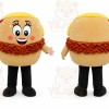 Beige Hamburger Mascot Costume for Restaurant Promotions
