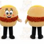 Beige Hamburger Mascot Costume for Restaurant Promotions