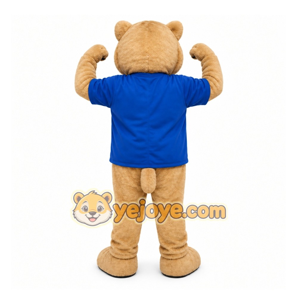 Tan Cougar Mascot Costume for Sports Events