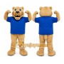 Tan Cougar Mascot Costume for Sports Events