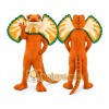 Orange Frilled Lizard Mascot Costume for Events and Promotions Orange Frilled Lizard Mascot Costume for Events and Promotions