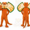 Orange Frilled Lizard Mascot Costume for Events and Promotions