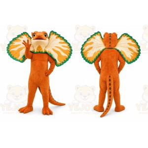 Orange Frilled Lizard Mascot Costume for Events and Promotions