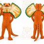 Orange Frilled Lizard Mascot Costume for Events and Promotions