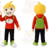 Yellow Boy Mascot Costume for School Events
