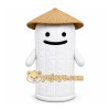 White Cylindrical Character With Hat Mascot Costume for Events and Promotions White Cylindrical Character With Hat Mascot Costume for Events and Promotions
