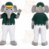 Gray Elephant Mascot Costume for Sports Events