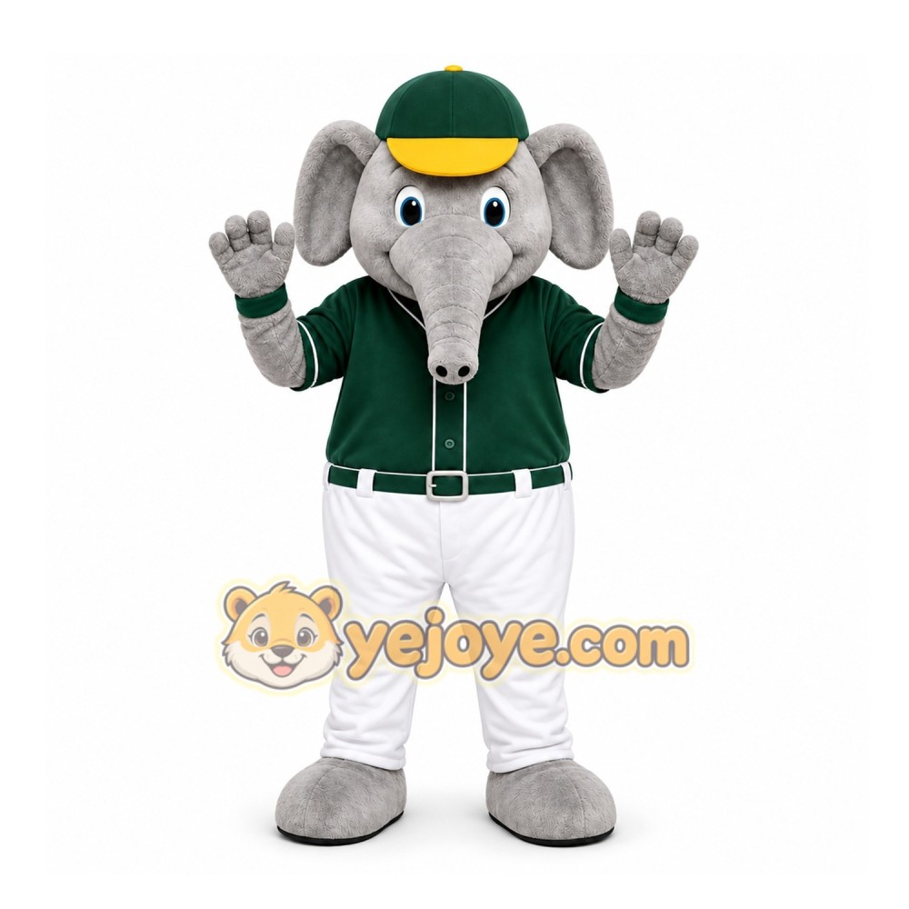 Gray Elephant Mascot Costume for Sports Events Gray Elephant Mascot Costume for Sports Events