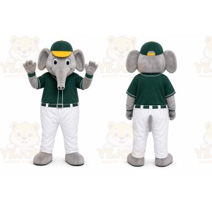Gray Elephant Mascot Costume for Sports Events