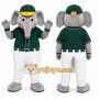 Gray Elephant Mascot Costume for Sports Events