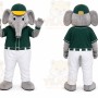 Gray Elephant Mascot Costume for Sports Events