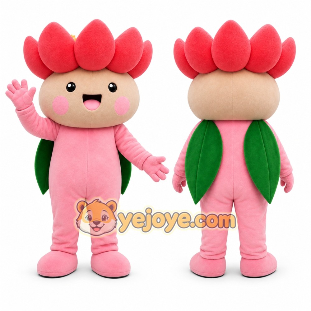 Pink Flower Person Mascot Costume for Children's Events