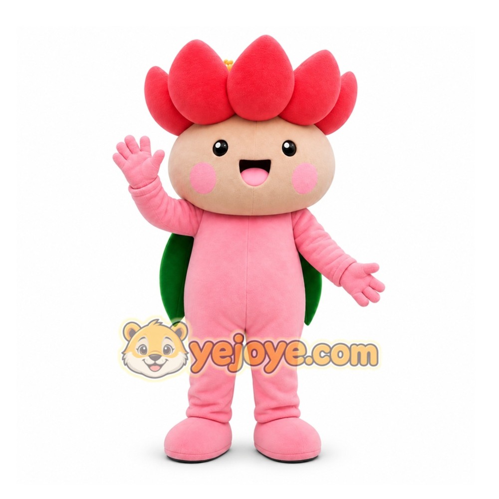 Pink Flower Person Mascot Costume for Children's Events