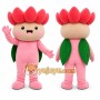 Pink Flower Person Mascot Costume for Children's Events
