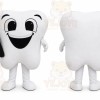 White Tooth Mascot Costume for Events and Promotions