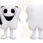 White Tooth Mascot Costume for Events and Promotions