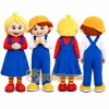 Blue Boy And Girl Dolls Mascot Costume for Events and Promotions Blue Boy And Girl Dolls Mascot Costume for Events and Promotions