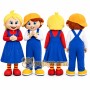 Blue Boy And Girl Dolls Mascot Costume for Events and Promotions
