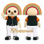 Orange Smiling Character With Rainbow Hat Mascot Costume for Events and Promotions