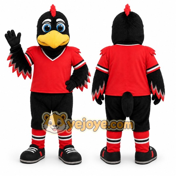 Red Bird Mascot Costume for Events and Promotions