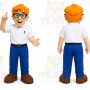 Blue Man With Glasses Mascot Costume for Events and Promotions